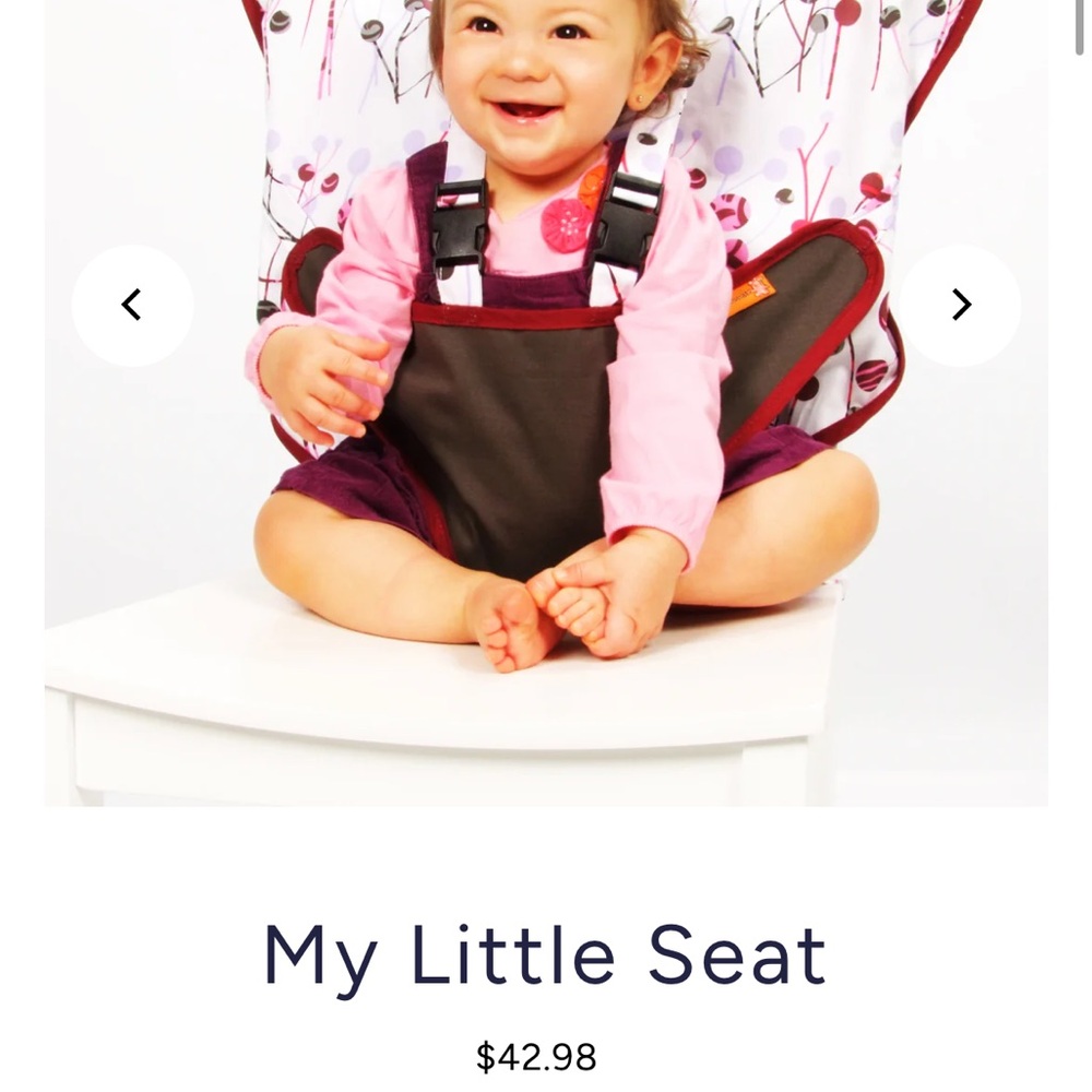 Portable High Chair - Pink and Brown